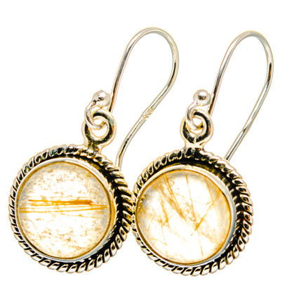 Rutilated Quartz Earrings handcrafted by Ana Silver Co - EARR421739