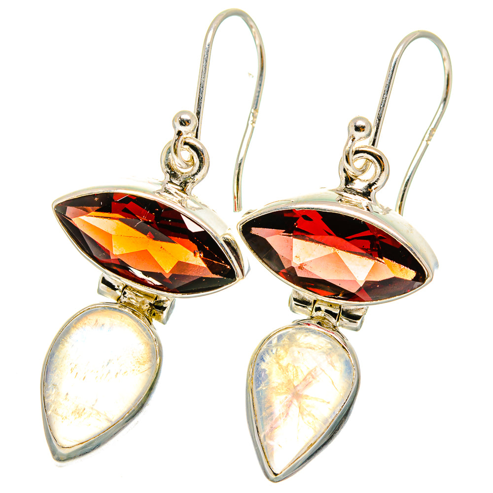 Rianbow Moonstone Earrings handcrafted by Ana Silver Co - EARR421753