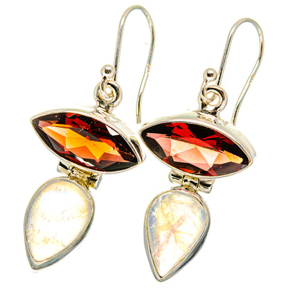Rianbow Moonstone Earrings handcrafted by Ana Silver Co - EARR421753