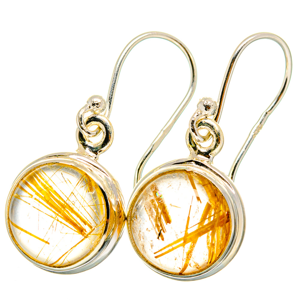Rutilated Quartz Earrings handcrafted by Ana Silver Co - EARR421759