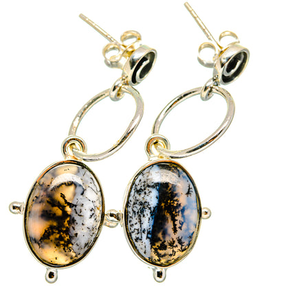 Dendritic Opal Earrings handcrafted by Ana Silver Co - EARR421760