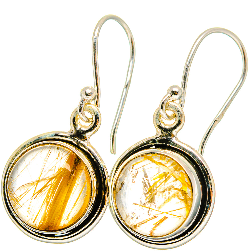 Rutilated Quartz Earrings handcrafted by Ana Silver Co - EARR421761