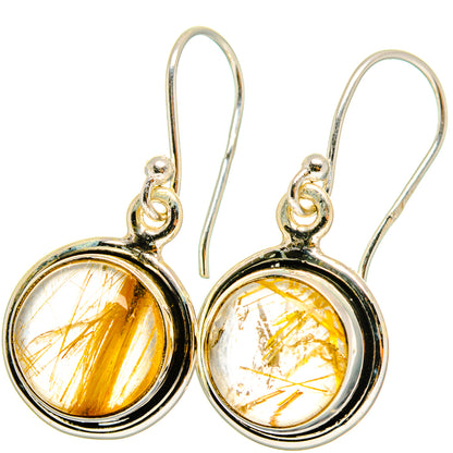Rutilated Quartz Earrings handcrafted by Ana Silver Co - EARR421761