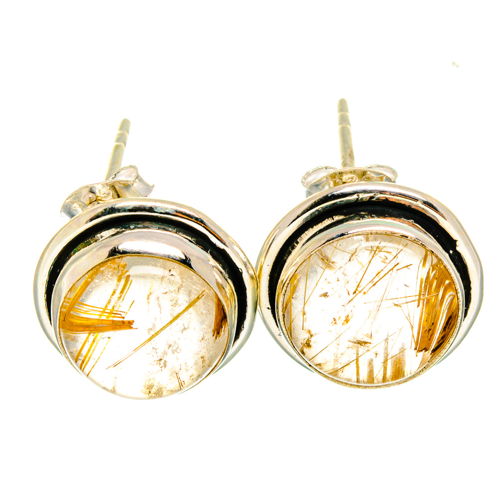 Rutilated Quartz Earrings handcrafted by Ana Silver Co - EARR421764
