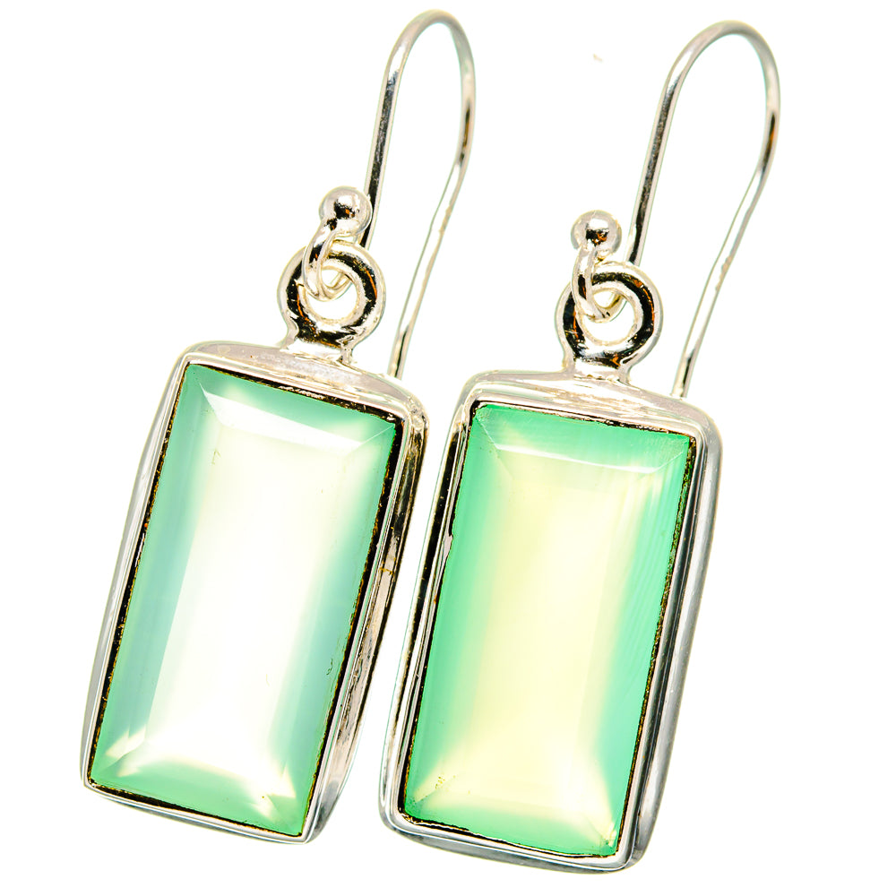 Aqua Chalcedony Earrings handcrafted by Ana Silver Co - EARR421768