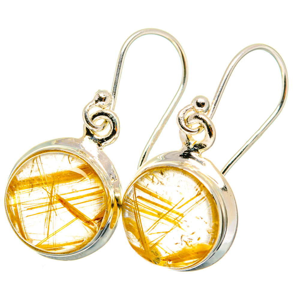 Rutilated Quartz Earrings handcrafted by Ana Silver Co - EARR421773