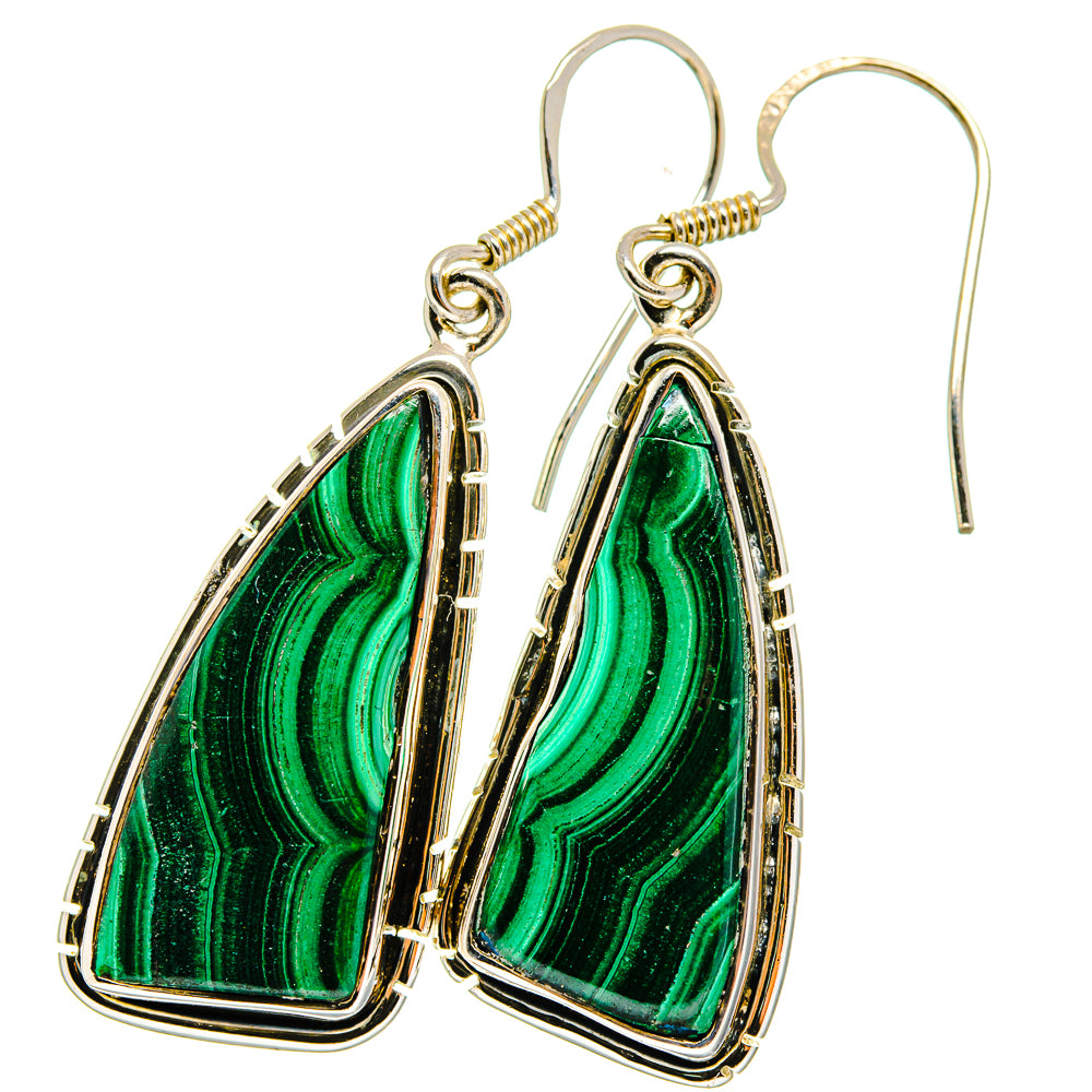 Malachite Earrings handcrafted by Ana Silver Co - EARR421774