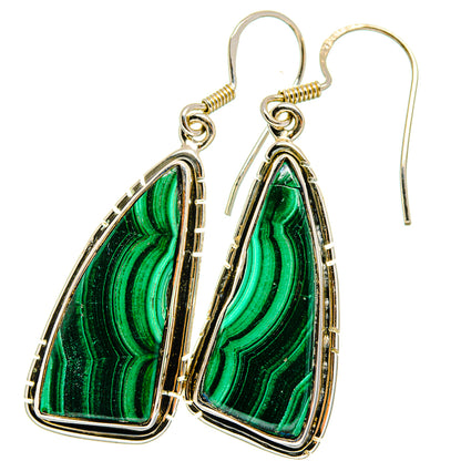 Malachite Earrings handcrafted by Ana Silver Co - EARR421774