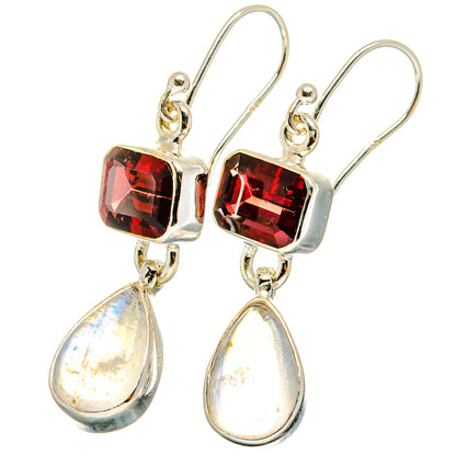 Rainbow Moonstone Earrings handcrafted by Ana Silver Co - EARR421777