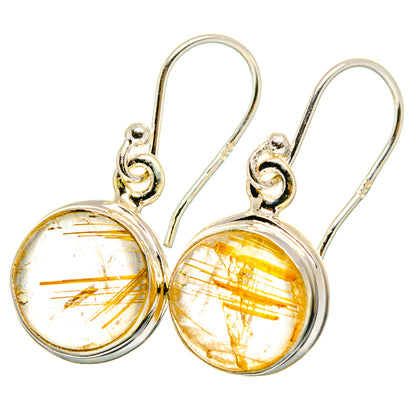 Rutilated Quartz Earrings handcrafted by Ana Silver Co - EARR421804