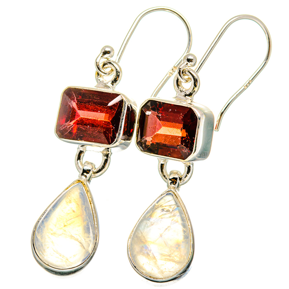 Rainbow Moonstone Earrings handcrafted by Ana Silver Co - EARR421808