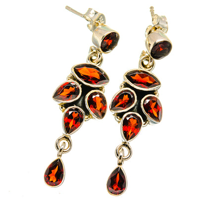 Garnet Earrings handcrafted by Ana Silver Co - EARR421835