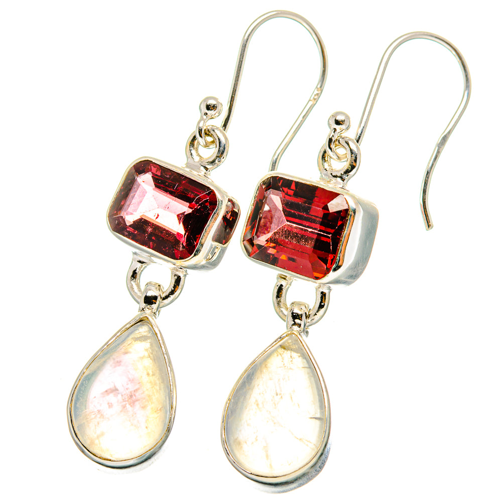Rainbow Moonstone Earrings handcrafted by Ana Silver Co - EARR421848