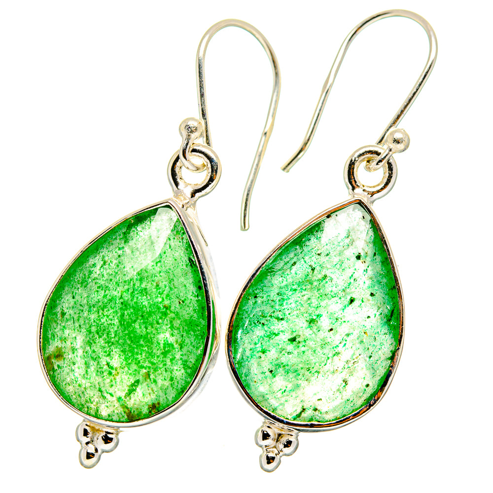 Green Aventurine Earrings handcrafted by Ana Silver Co - EARR421849