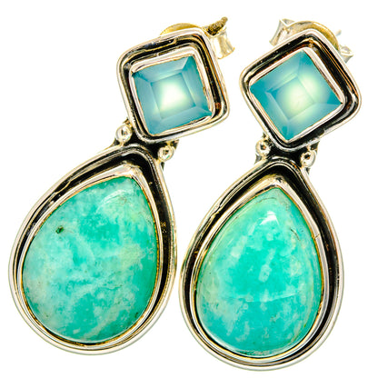 Amazonite Earrings handcrafted by Ana Silver Co - EARR421862