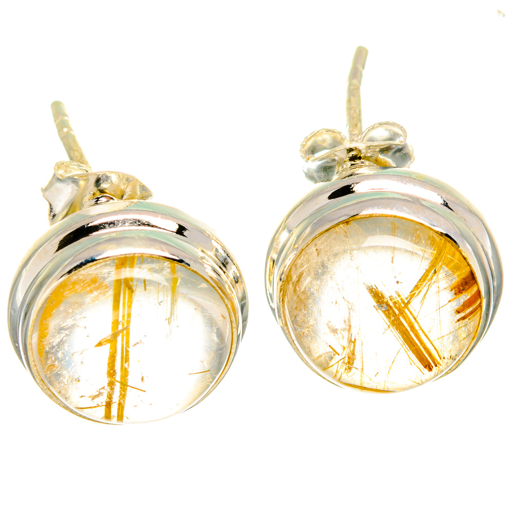 Rutilated Quartz Earrings handcrafted by Ana Silver Co - EARR421883