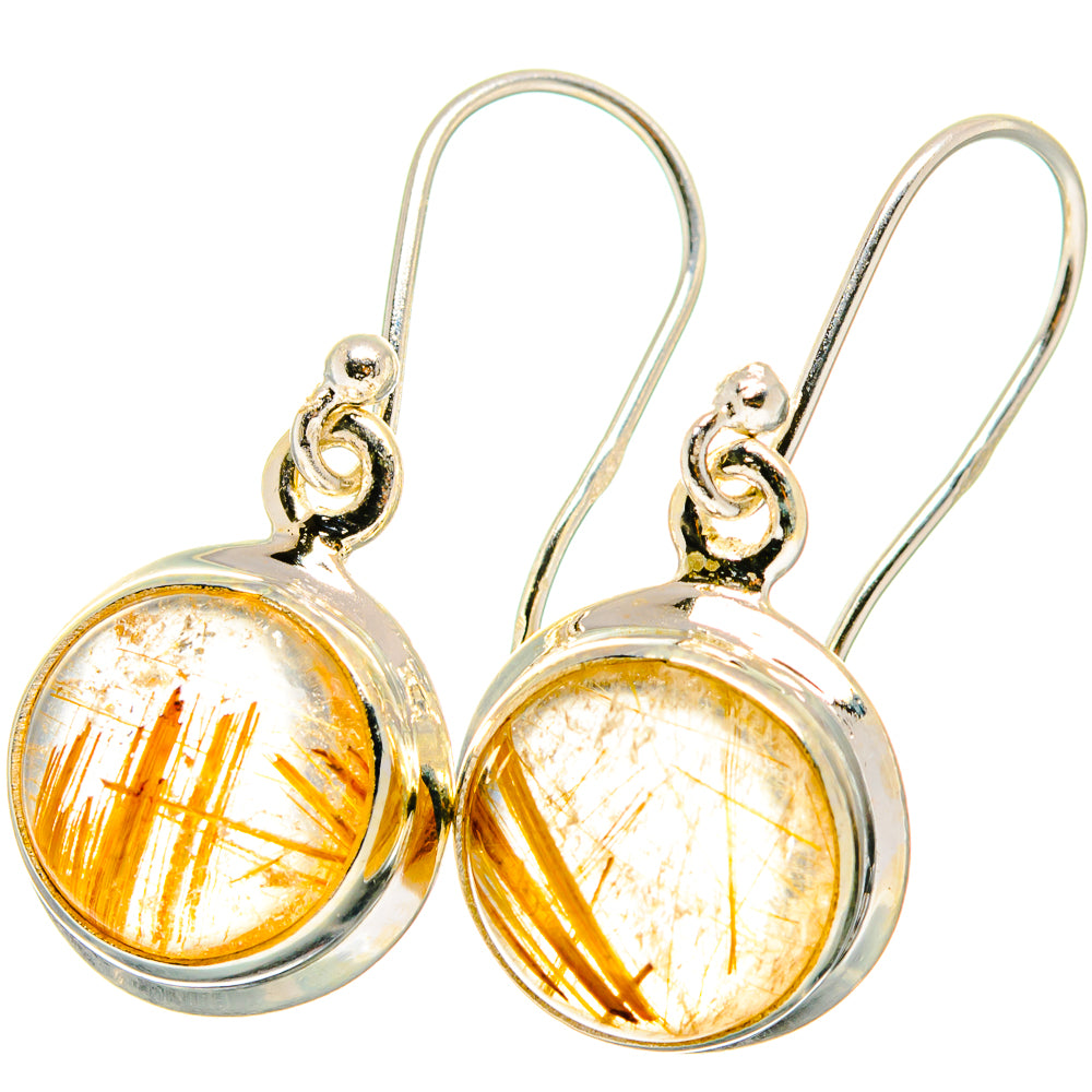 Rutilated Quartz Earrings handcrafted by Ana Silver Co - EARR421884