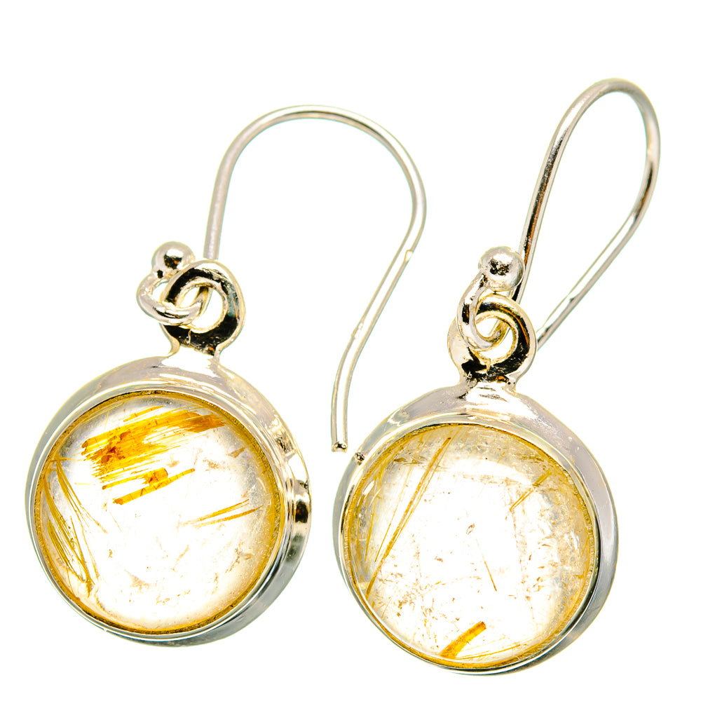 Rutilated Quartz Earrings handcrafted by Ana Silver Co - EARR421898