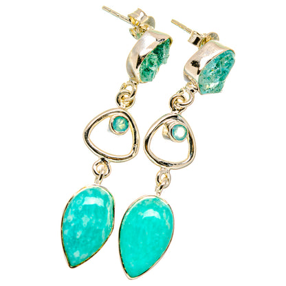Amazonite Earrings handcrafted by Ana Silver Co - EARR421903