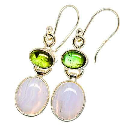 Blue Lace Agate Earrings handcrafted by Ana Silver Co - EARR421915