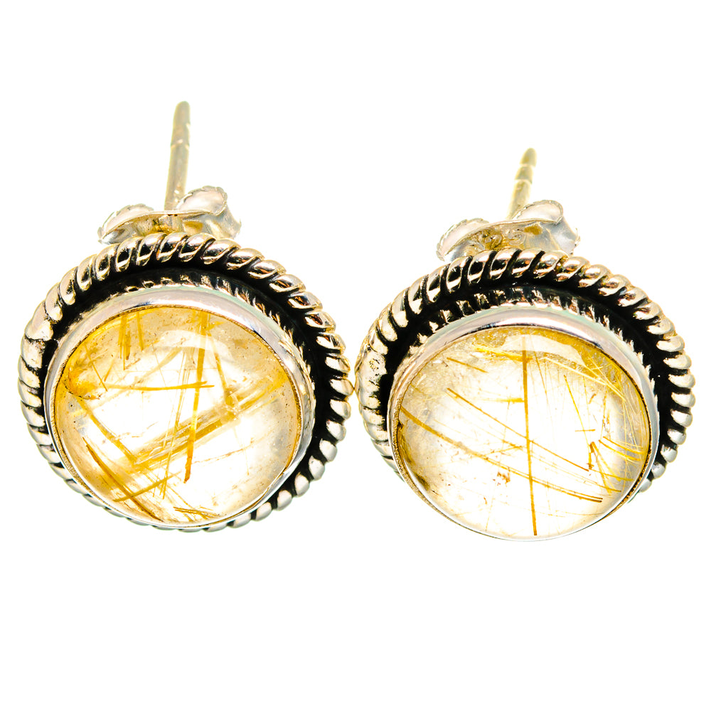 Rutilated Quartz Earrings handcrafted by Ana Silver Co - EARR421916