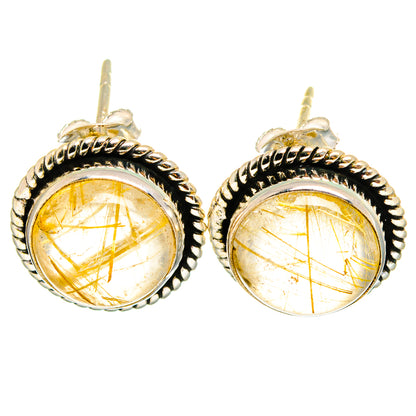 Rutilated Quartz Earrings handcrafted by Ana Silver Co - EARR421916