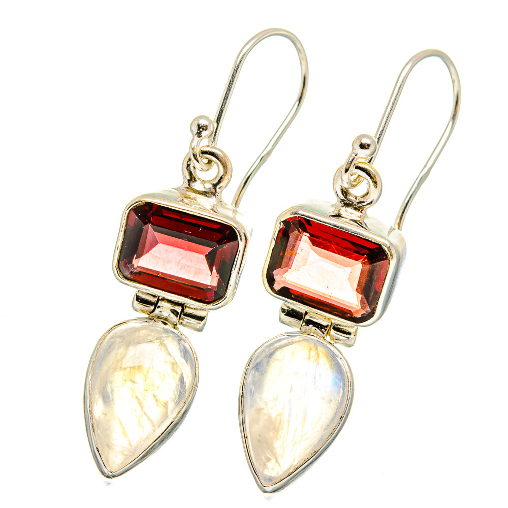 Rainbow Moonstone Earrings handcrafted by Ana Silver Co - EARR421929