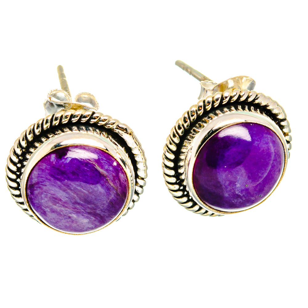 Charoite Earrings handcrafted by Ana Silver Co - EARR421930