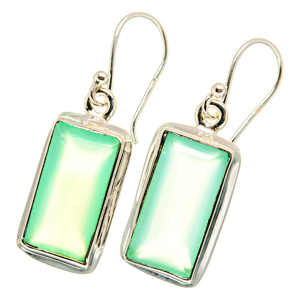 Aqua Chalcedony Earrings handcrafted by Ana Silver Co - EARR421932