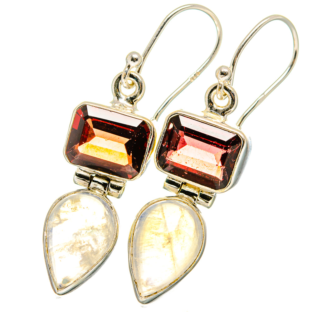 Rainbow Moonstone Earrings handcrafted by Ana Silver Co - EARR421986