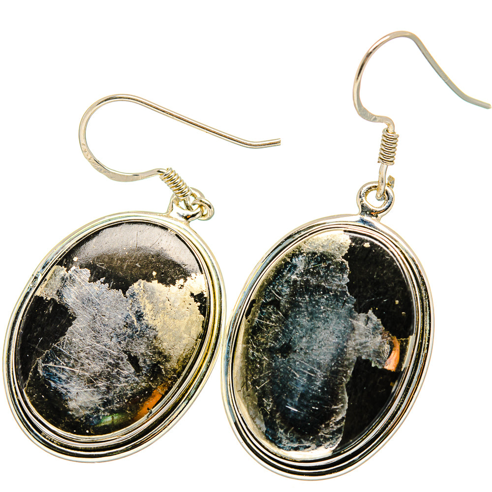 Pyrite Agate Earrings handcrafted by Ana Silver Co - EARR421992 - Photo 2