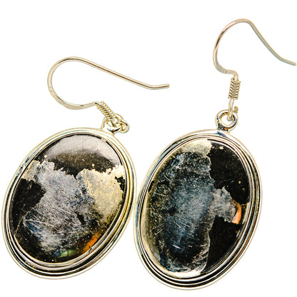 Pyrite Agate Earrings handcrafted by Ana Silver Co - EARR421992 - Photo 2