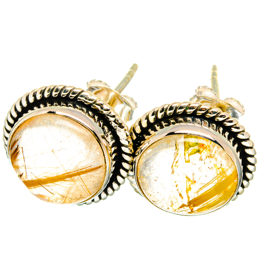 Rutilated Quartz Earrings handcrafted by Ana Silver Co - EARR421999