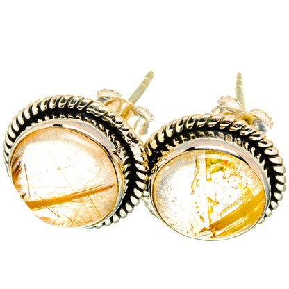 Rutilated Quartz Earrings handcrafted by Ana Silver Co - EARR421999