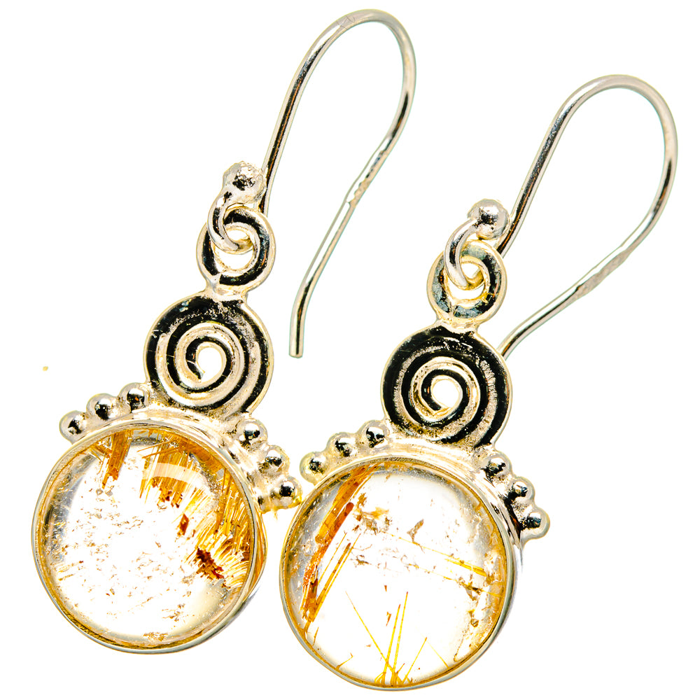 Rutilated Quartz Earrings handcrafted by Ana Silver Co - EARR422001