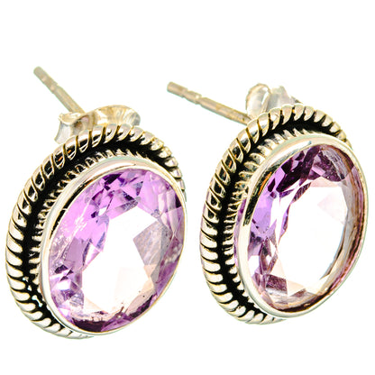 Amethyst Earrings handcrafted by Ana Silver Co - EARR422003