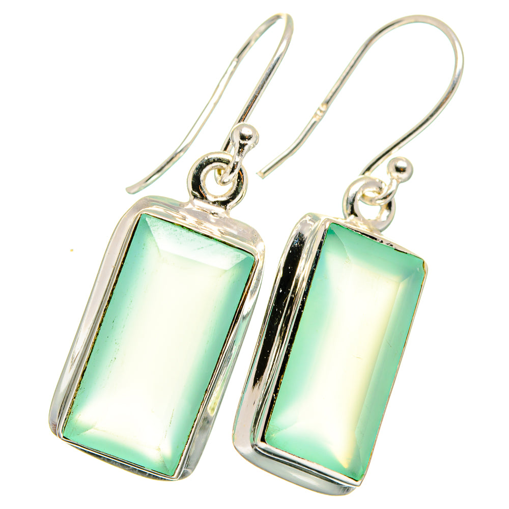 Aqua Chalcedony Earrings handcrafted by Ana Silver Co - EARR422004