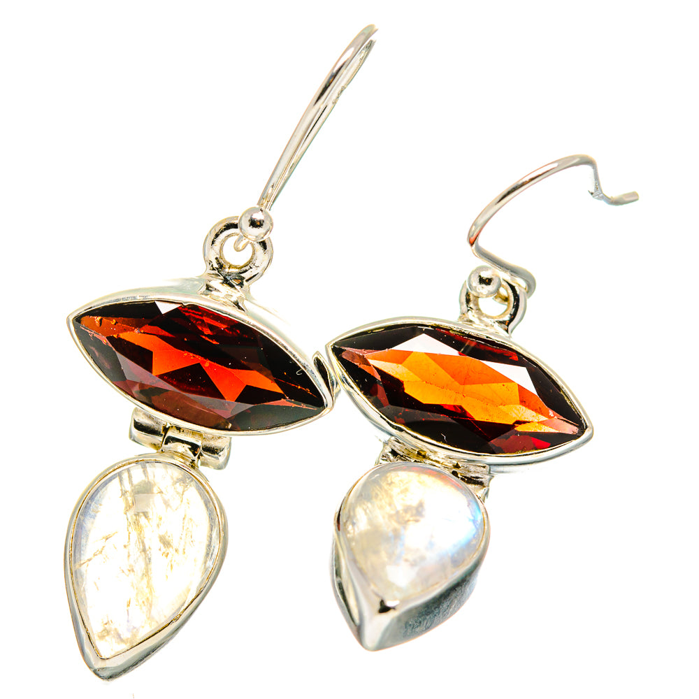 Rainbow Moonstone Earrings handcrafted by Ana Silver Co - EARR422023