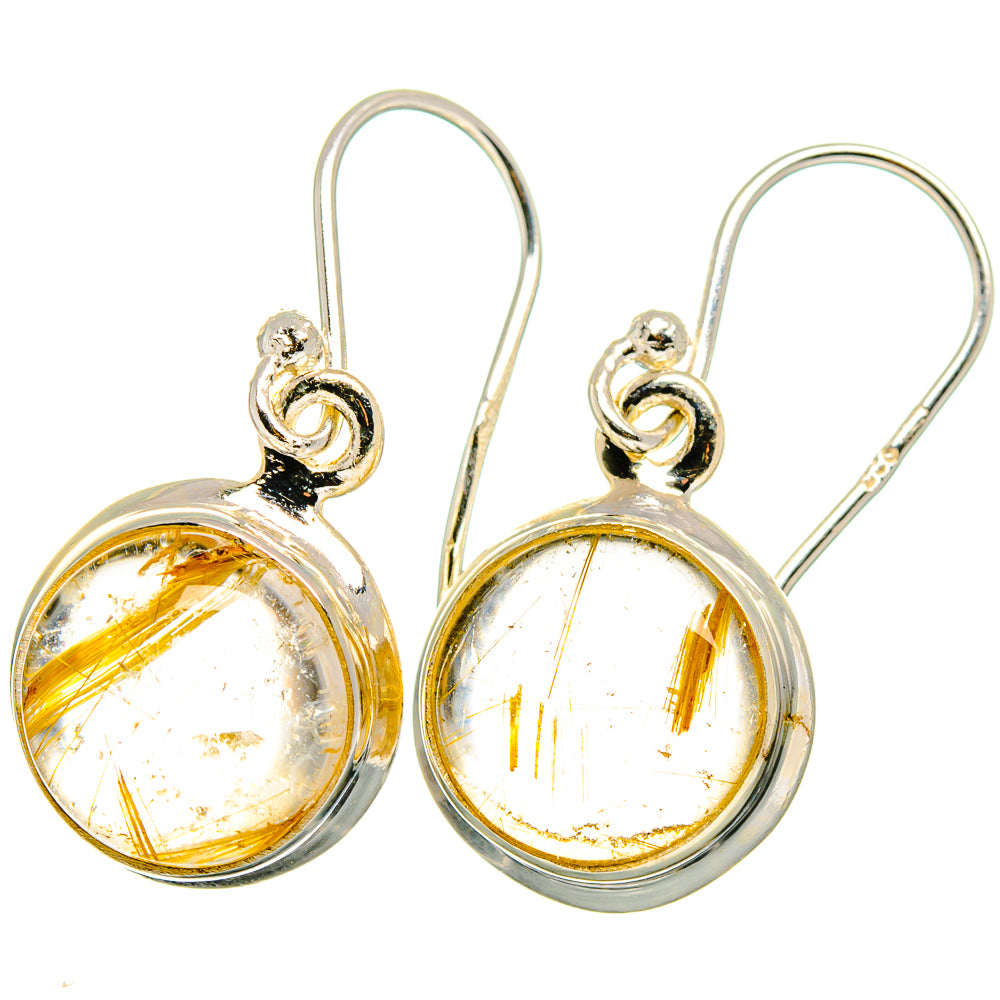 Rutilated Quartz Earrings handcrafted by Ana Silver Co - EARR422032