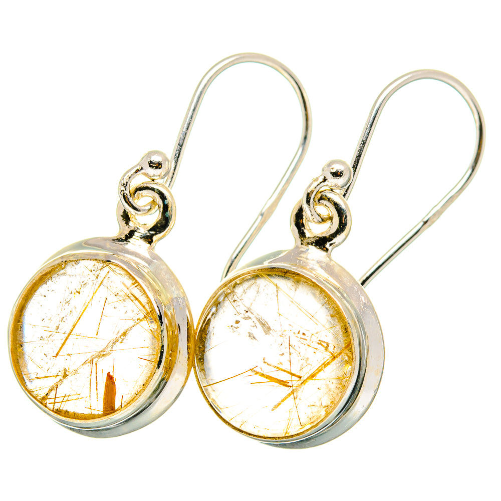 Rutilated Quartz Earrings handcrafted by Ana Silver Co - EARR422035