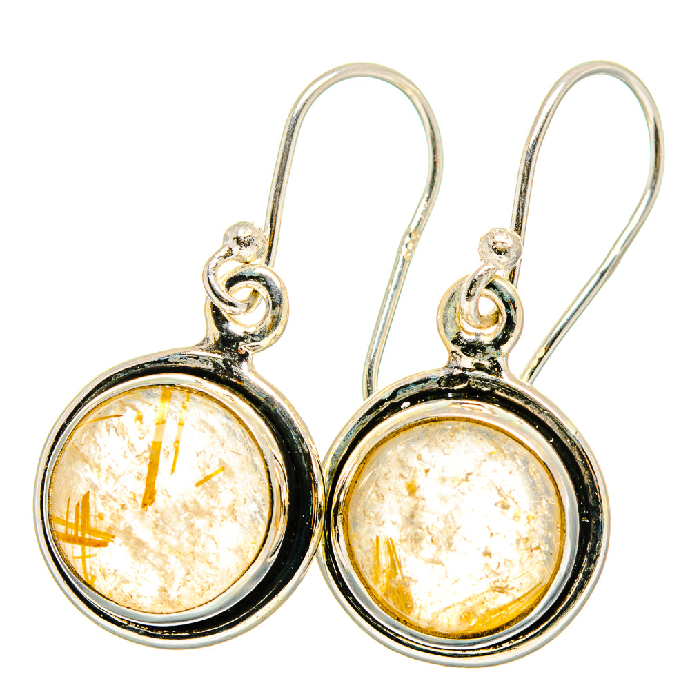 Rutilated Quartz Earrings handcrafted by Ana Silver Co - EARR422037