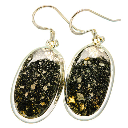 Pyrite Agate Earrings handcrafted by Ana Silver Co - EARR422041 - Photo 2