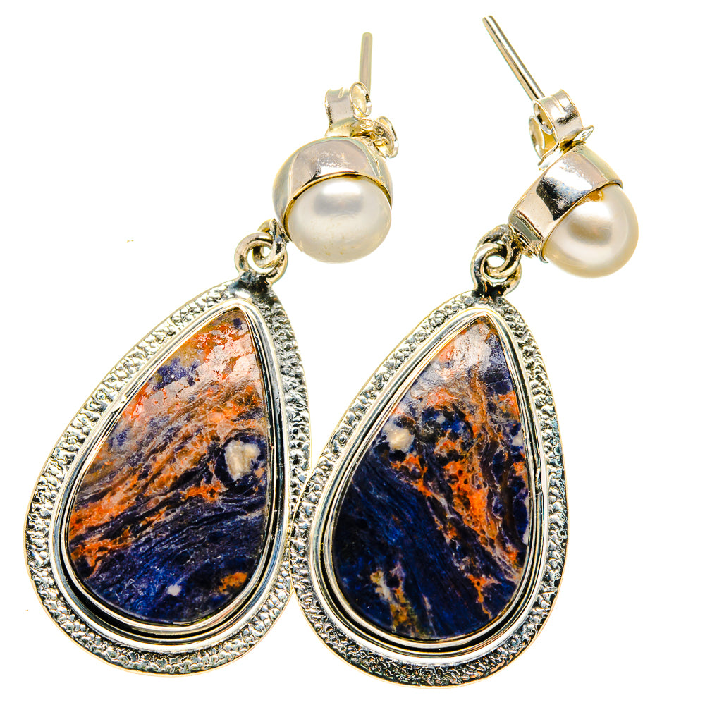 Sodalite Earrings handcrafted by Ana Silver Co - EARR422049