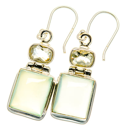 Aqua Chalcedony Earrings handcrafted by Ana Silver Co - EARR422061