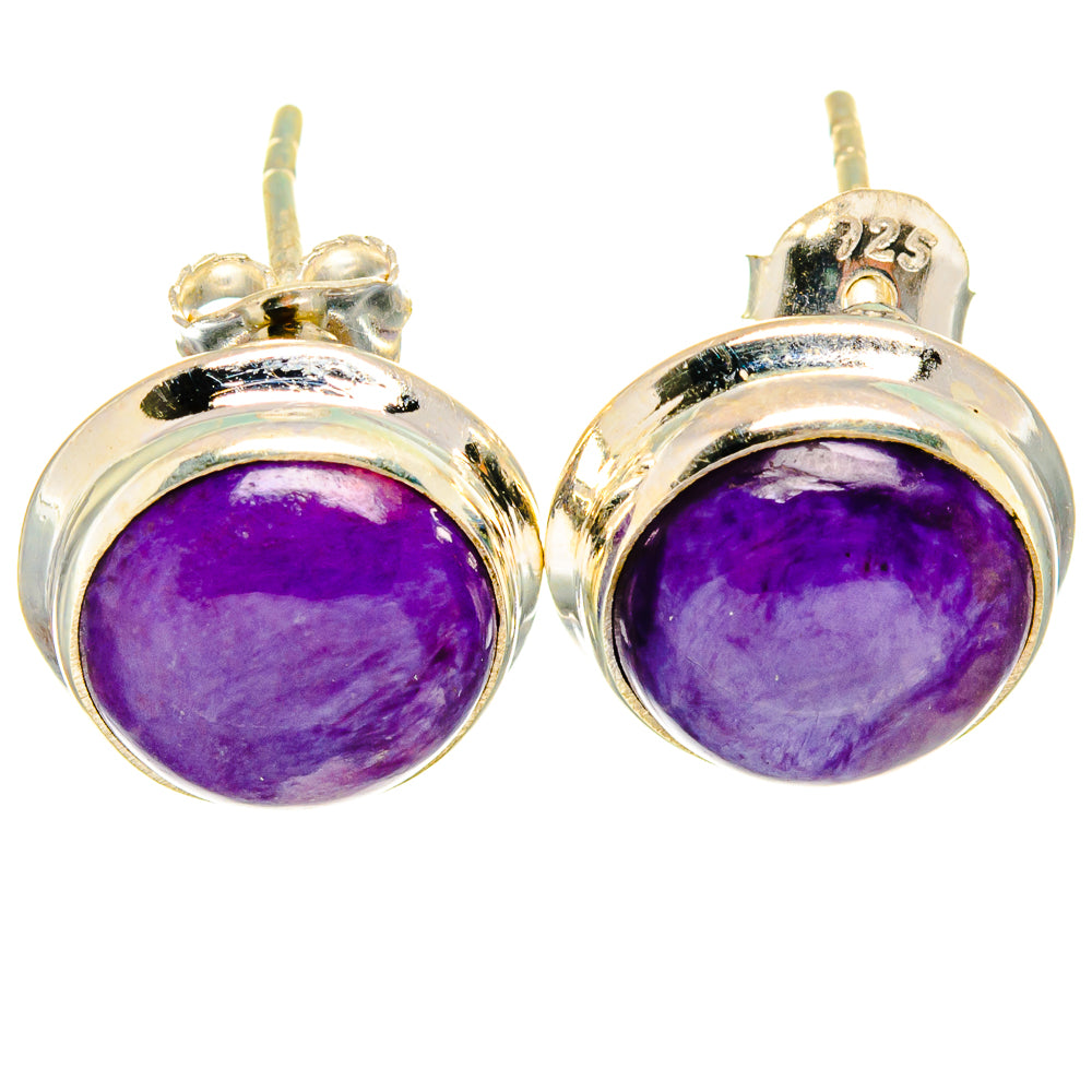 Charoite Earrings handcrafted by Ana Silver Co - EARR422067
