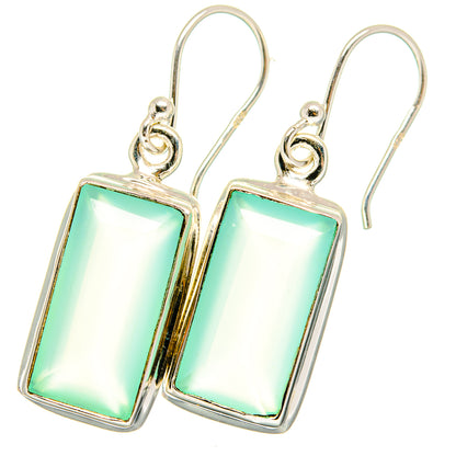 Aqua Chalcedony Earrings handcrafted by Ana Silver Co - EARR422107