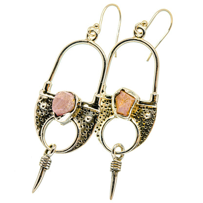 Rose Quartz Earrings handcrafted by Ana Silver Co - EARR422113
