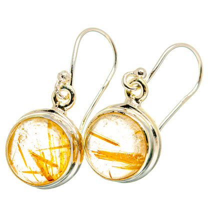 Rutilated Quartz Earrings handcrafted by Ana Silver Co - EARR422129