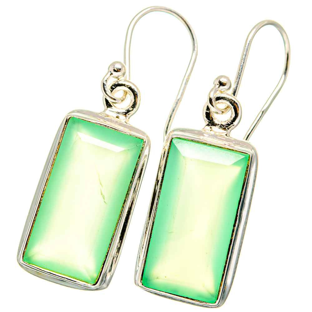 Aqua Chalcedony Earrings handcrafted by Ana Silver Co - EARR422144