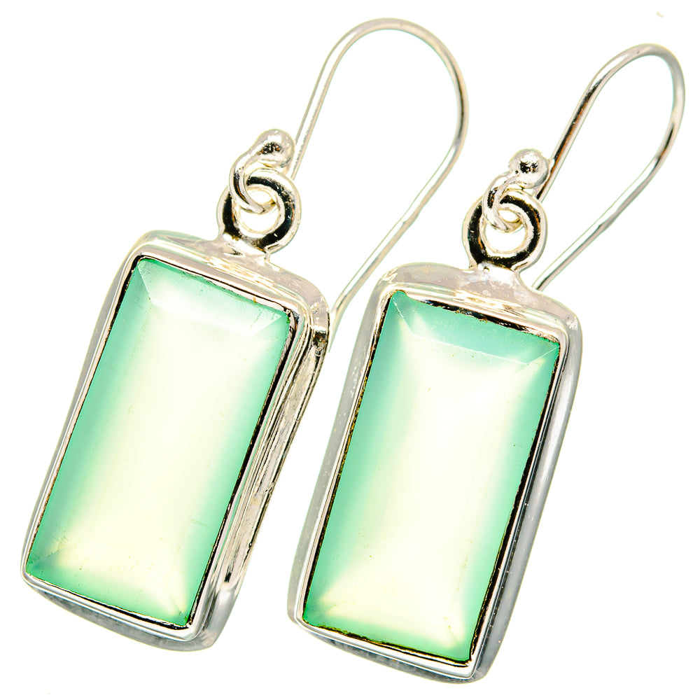 Aqua Chalcedony Earrings handcrafted by Ana Silver Co - EARR422149